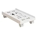 Washranp PC-Ständer, mobiler Computer-Tower Ständer mit Rädern, verstellbarer mobiler CPU-Ständer, stabiler Computer-Host-Ständer für Heimbüro, Weiß