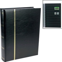 SAFE Schwäbische Albumfab Briefmarkenalbum 64 Seiten schwarz. Einband schwarz.Format ca. 230 x 305 mm.Luxusausführung.