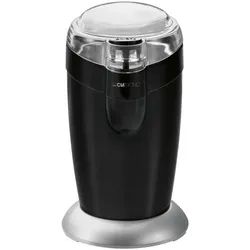 Clatronic KSW 3306 Elektrische Kaffeemühle, Gewürze, Saatgut, 40 g Kaffee 20 Tassen Kaffee, Klingen Edelstahl, Schwarz, 120W
