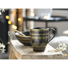 CreaTable Mandala Kombiservice 8-tlg. schwarz