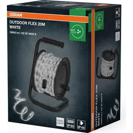 Osram Lichtschlauch LED 20M IP65 inkl. Kabeltrommel, Montagezubehör, Anschlusskabel weiß