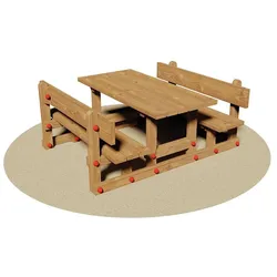 Set Picknick mit Mini Tisch und Banken h350_118