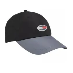 Tommy Jeans für Herren. AM0AM11682 Skatermütze schwarz (OSFA), Lässig, Recyceltes Polyester, Nachhaltig