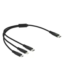 DeLock USB-C auf Micro-USB/Lightning 0,3 m Schwarz