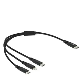 DeLock USB-C auf Micro-USB/Lightning 0,3 m Schwarz