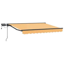 vidaXL Manueller Markisenrahmen mit LEDs Sand 4,5 × 3 m