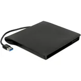 DeLock 5.25′′ Ultra Slim SATA Laufwerke 9,5 mm zu USB Typ-A Stecker, schwarz