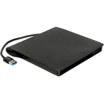 DeLock 5.25′′ Ultra Slim SATA Laufwerke 9,5 mm zu USB Typ-A Stecker, schwarz