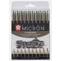 Sakura Fineliner PIGMA MICRON, 10er Etui, schwarz