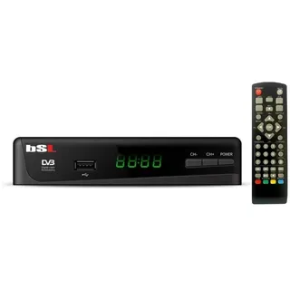 BSL-255 DVB-T2 HD-Receiver | Decoder für digitales terrestrisches Fernsehen (OHNE SATELLITEN- ODER KABELEMPFEHLUNG) | 1080p-Auflösung | Kompatibel mit H.265 und 10 HEVC-Hauptkanälen.