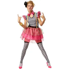 Tectake Neon Clown Kostüm Damen S