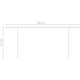 vidaXL Einziehbar LED Gelenkarmmarkise 600 x 350 cm gelb/weiß 3070083