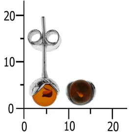 Ostsee-Schmuck Ohrstecker Eriko weiß 925 6x5