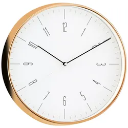 Mebus Quarzwanduhr 18951 Ø 30 cm Kunststoff Gold Kupfer