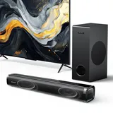 MEVOSTO Soundbar für TV Geräte mit Subwoofer, 2.1CH TV-Soundbar mit 5,25" Tieftöner, 12L Surround-Sound für PC-Gaming, BT5.0/ARC/Opt/AUX, Bässe und Höhen einstellbar für Heimkino Soundsystem