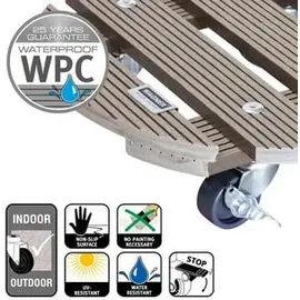 Wagner Pflanzenroller WPC Ø 29 x 7,5 cm taupe
