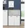 Forte Bücherregal 84,5 x 41,5 x 115,1 cm Weiß/Grau