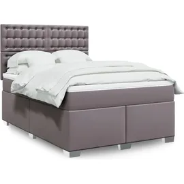 vidaXL Boxspringbett 140 x 200 cm Grau