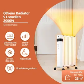 SHX SHX30ROF2000 Eco-Radiator SHX30ROF2000 2000W Weiß (glänzend)