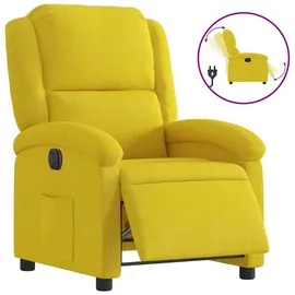 vidaXL Relaxsessel Elektrisch Samt 144,5 x 82 x 0 cm Gelb mit Liegeposition