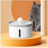 autolock Trinkbrunnen 2 L Katzen Trinkbrunnen Ultraleiser Automatische Katzenbrunnen, mit 6-Schichten Filtersystem Katzenbrunnenwasser weiß