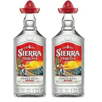 Sierra Tequila Blanco (1 x 700 ml) – das Original mit dem roten Sombrero aus Mexico – mit fruchtig, frischen Aromen – ideal als Shot mit Salz & Zitrone – 38% Alk. (Packung mit 2)