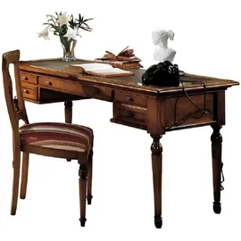 aea Schreibtisch Sekretär Italienische Möbel Tisch Stuhl Set Büro 2tlg Schreibtische - Braun