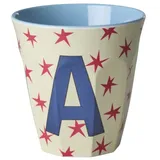 Rice Melamin Buchstabenbecher Stars, A