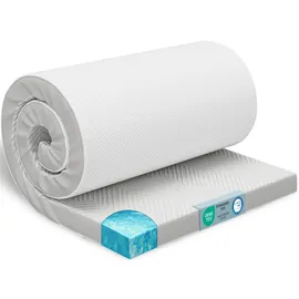 eloneo Gel Topper 5 cm hoch 140 x 200 cm weiß