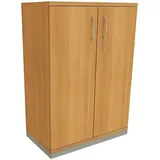 fm Büromöbel Aktenschrank abschließbar für 3 Ordnerhöhen Breite 80 cm »Sidney« braun, 80x113.3x44.2 cm