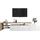 Okwish TV-Schrank Lowboard 197,5x42x39 cm Weiß Glas/MDF/Holzwerkstoff