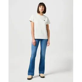 Wrangler Bootcut-Jeans "Flare", Damen, Gr. 31, Länge 30, blau (raven), Denim/Jeans, Obermaterial: 80% Baumwolle, 18% Polyester, 2% Elasthan, unifarben, ausgestellt lang, Jeans, im Retro-Design mit ausgestelltem Bein