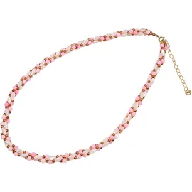 FIRETTI Perlenkette Schmuck Geschenk Messing rosa