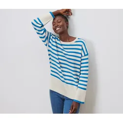 Tchibo - Gestreifter Strickpullover - Damen - Gr. XL - creme/gestreift