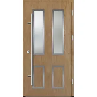 Aluminium  Landhaustür "CORGINA" 82 mm RC2 Turner Oak holzähnlich beidseitig außen öffnend DIN rechts