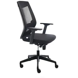 ROCADA 908-4 Bürodrehstuhl, schwarze Netzrückenlehne Sitzpolsterung, schwarz