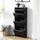 [en.casa] Sokndal 50 x 118 x 15 cm schwarz / schwarz