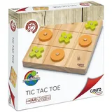 CAYRO Eco Tic Tac Toe 20x20 Cm Brettspiel Aus Holz Golden Golden One Size