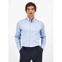 Hackett London für Herren. HM308067 Hemd Kontinuität Wsh/Oxford blau (M), Schwarz, Lässig, Baumwolle, Langarm