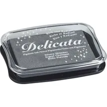 Brunnen Stempelkissen Delicata Metallic 10 x 7 cm Silber