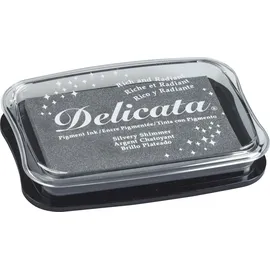 Brunnen Stempelkissen Delicata Metallic 10 x 7 cm Silber