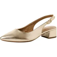 TAMARIS Damen Sling Pump mit Blockabsatz, metallic, 39 EU