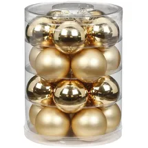 MAGIC by Inge Magic Weihnachtskugeln Glas 6cm, 20 STK. Christbaumkugeln (Brokat Gold Glanz Matt)