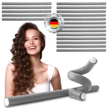 ECENCE Papilotten Lockenwickler 20x Grau Papilottenwickler Locken Friseurbedarf