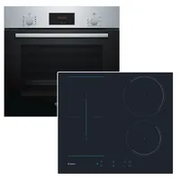 Bosch Herdset Bosch Backofen Schnellaufheizung mit Candy Induktionskochfeld autark