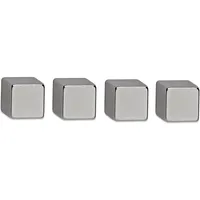 Maul Magnete silber, Metall 1,0 x 1,0 x 1,0 cm, 4 St.
