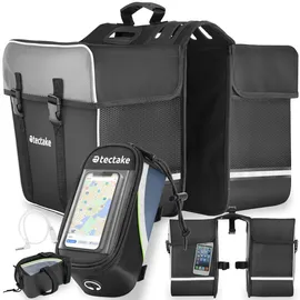 Tectake Fahrradtasche Georg schwarz/grün