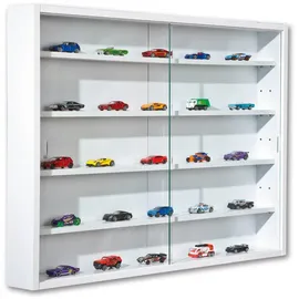 VCM ebuy24 Comit Vitrinenschrank wandhängend, 2 Glastüren, weiss.