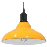 VidaXL Pendelleuchte Höhenverstellbar E27 Gelb Glänzend Ø 31 cm