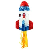 Trendario Pinata Rakete, Ideal zum Befüllen mit Süßigkeiten und Geschenken - Piñata für Kindergeburtstag Spiel, Geschenkidee, Party, Hochzeit